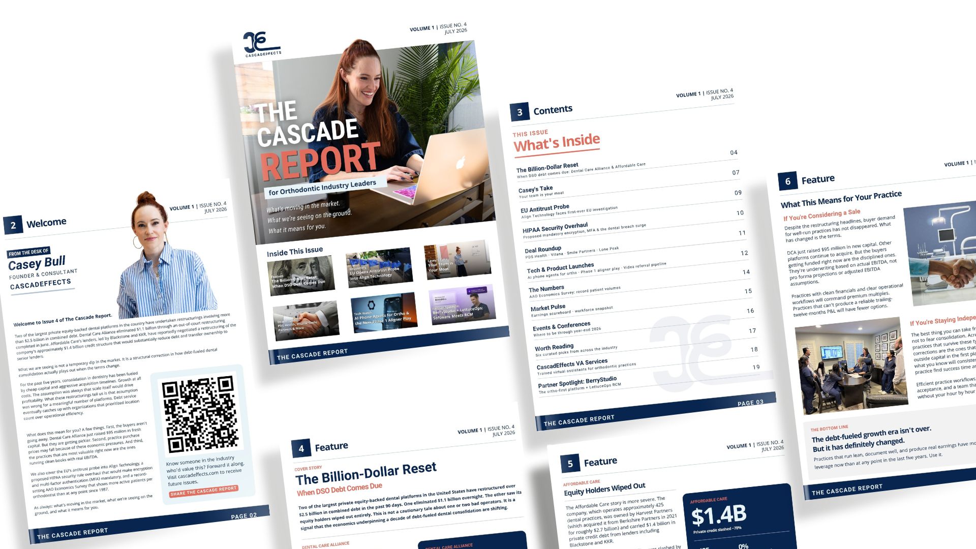 Pages from a recent issue of The Cascade Report